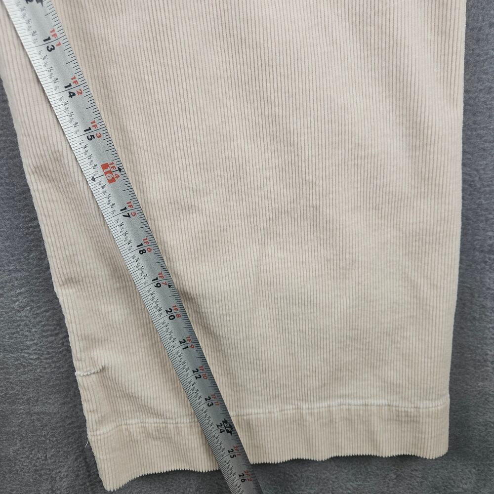 Maeve Anthropologie TheColette Corduroy Pants Women Cropped Wide Leg Cream Sz 32 - Picture 5 of 7